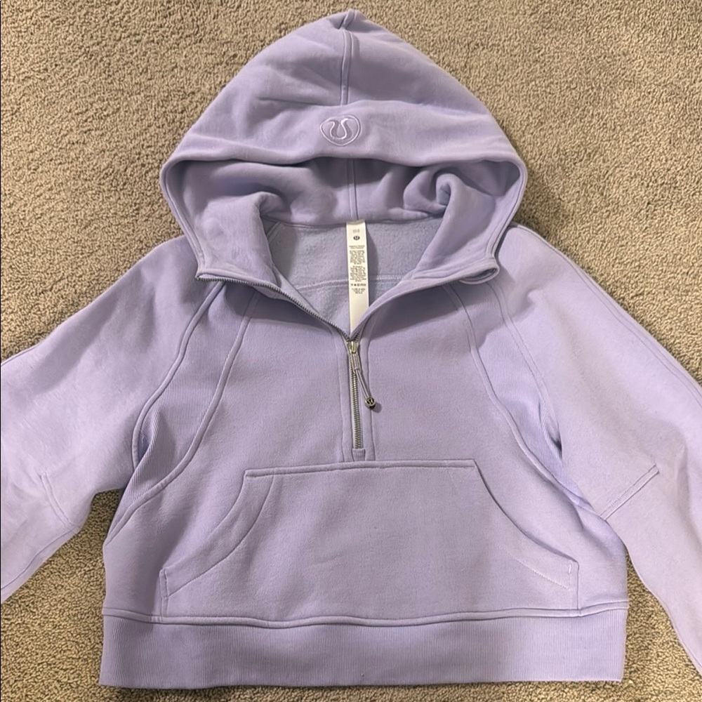 Lululemon scuba half zip XS/S Lilac smoke
